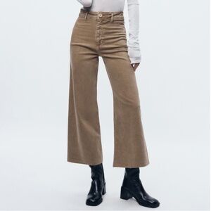 New w/o tags Zara cropped tan denim